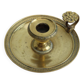Golden brass candle holder