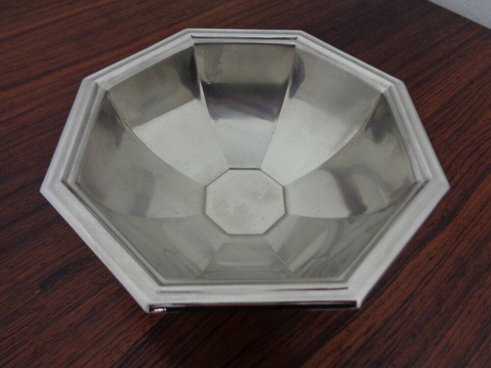 French stainless steel caviar bowl by Jean Couzon, 1970s