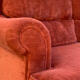 Coral velvet toad sofa