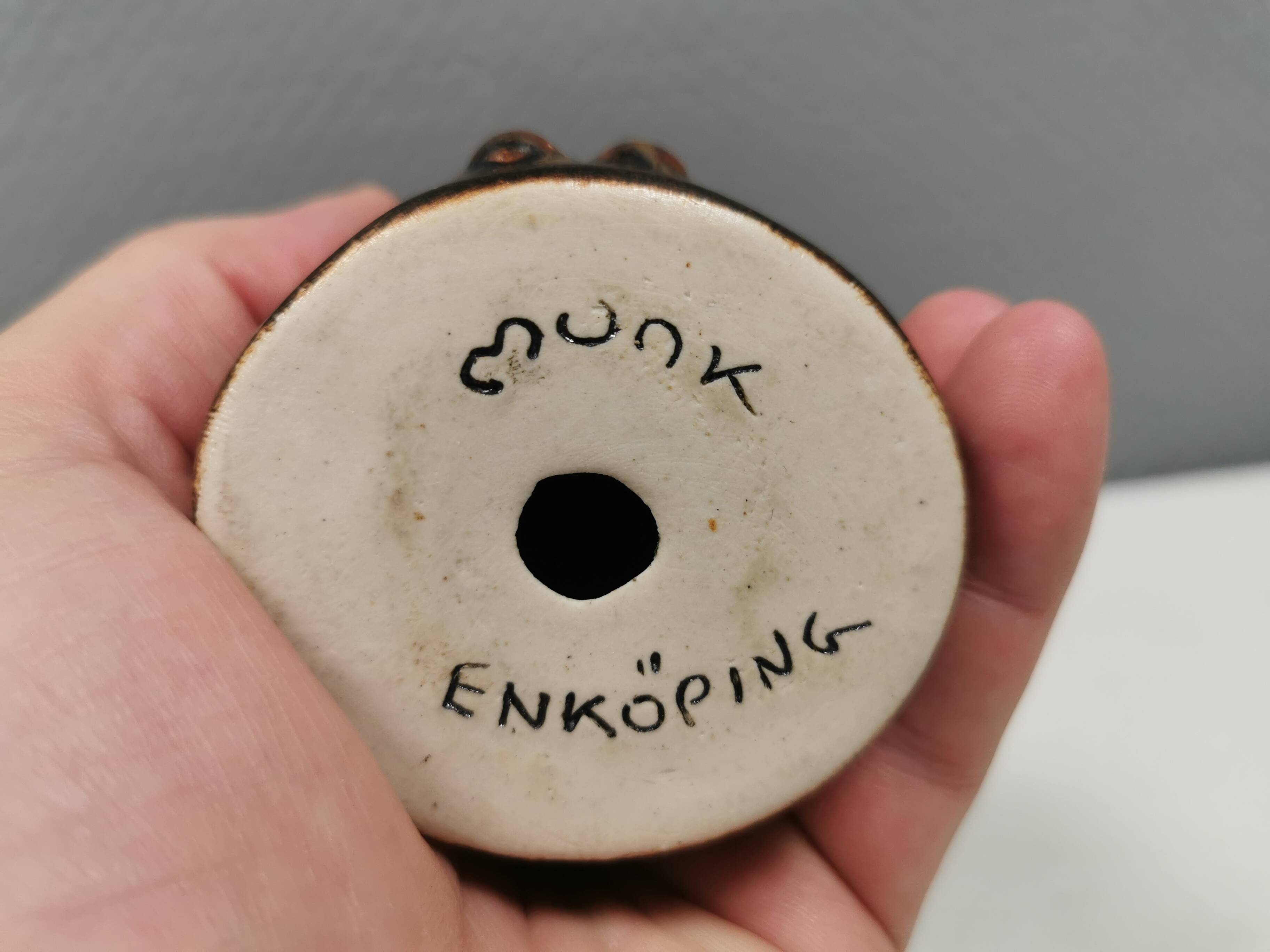 Two ceramic monks, from ENKÖPING ceramics Sweden 1970-80s