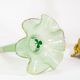 Art nouveau table vase in brass and opaline glass