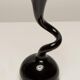 Small black artistic vase, mid-century, Europe, 1960s.