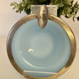 Blue opaline ashtray