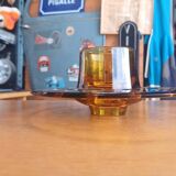 Vintage amber glass centerpiece