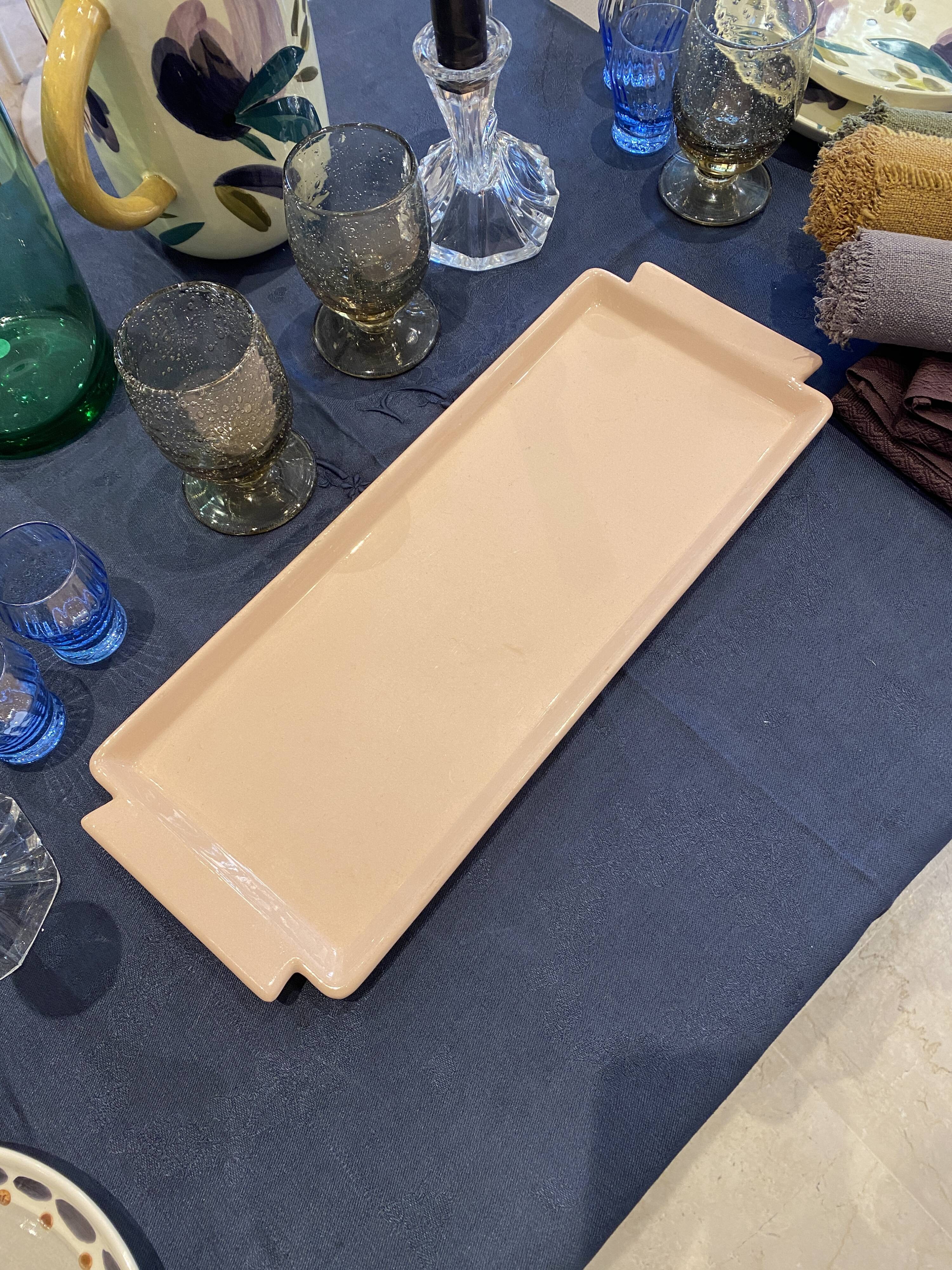 Digoin powder pink cake dish