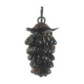 Amber Murano glass cluster pendant - mid 20th century