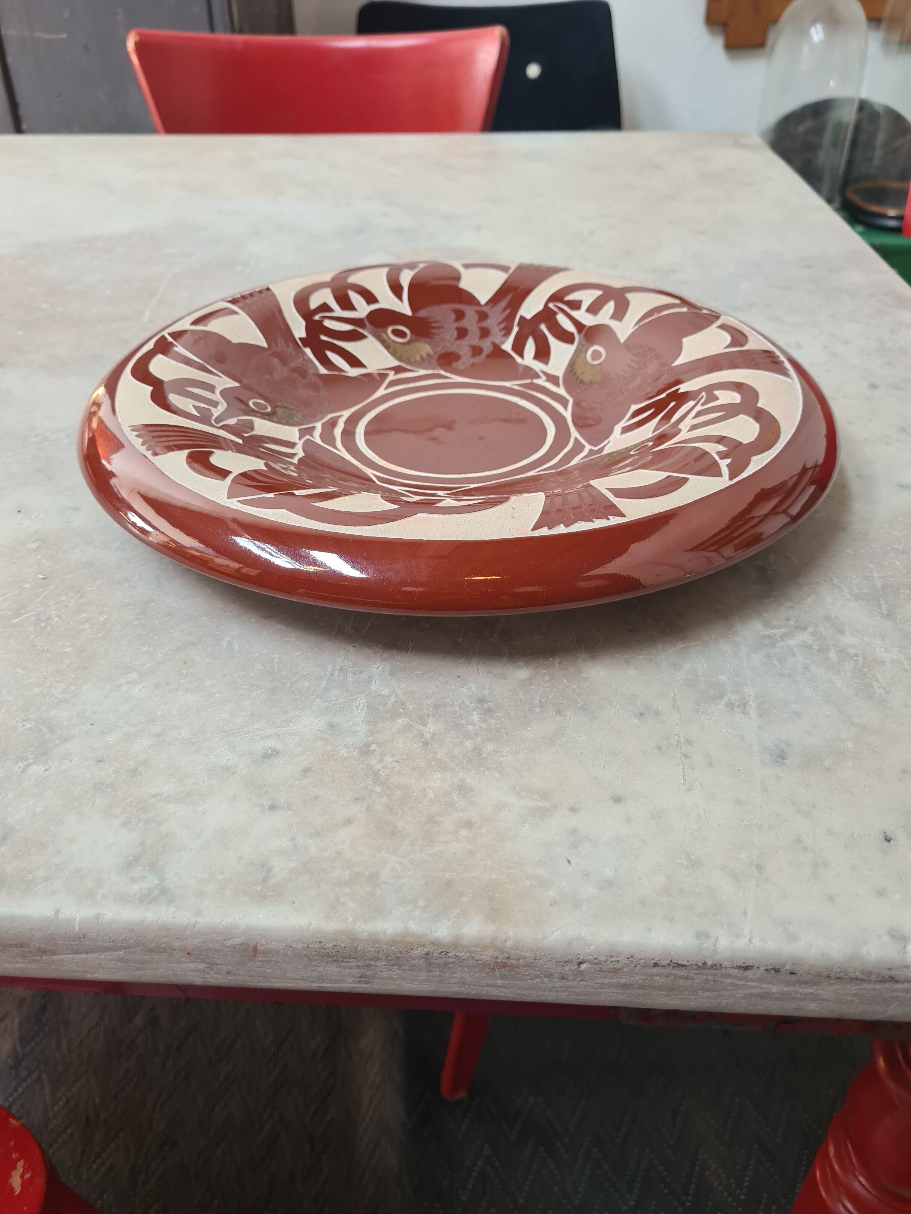 Roger Mequinion, ceramic dish art-deco 30s