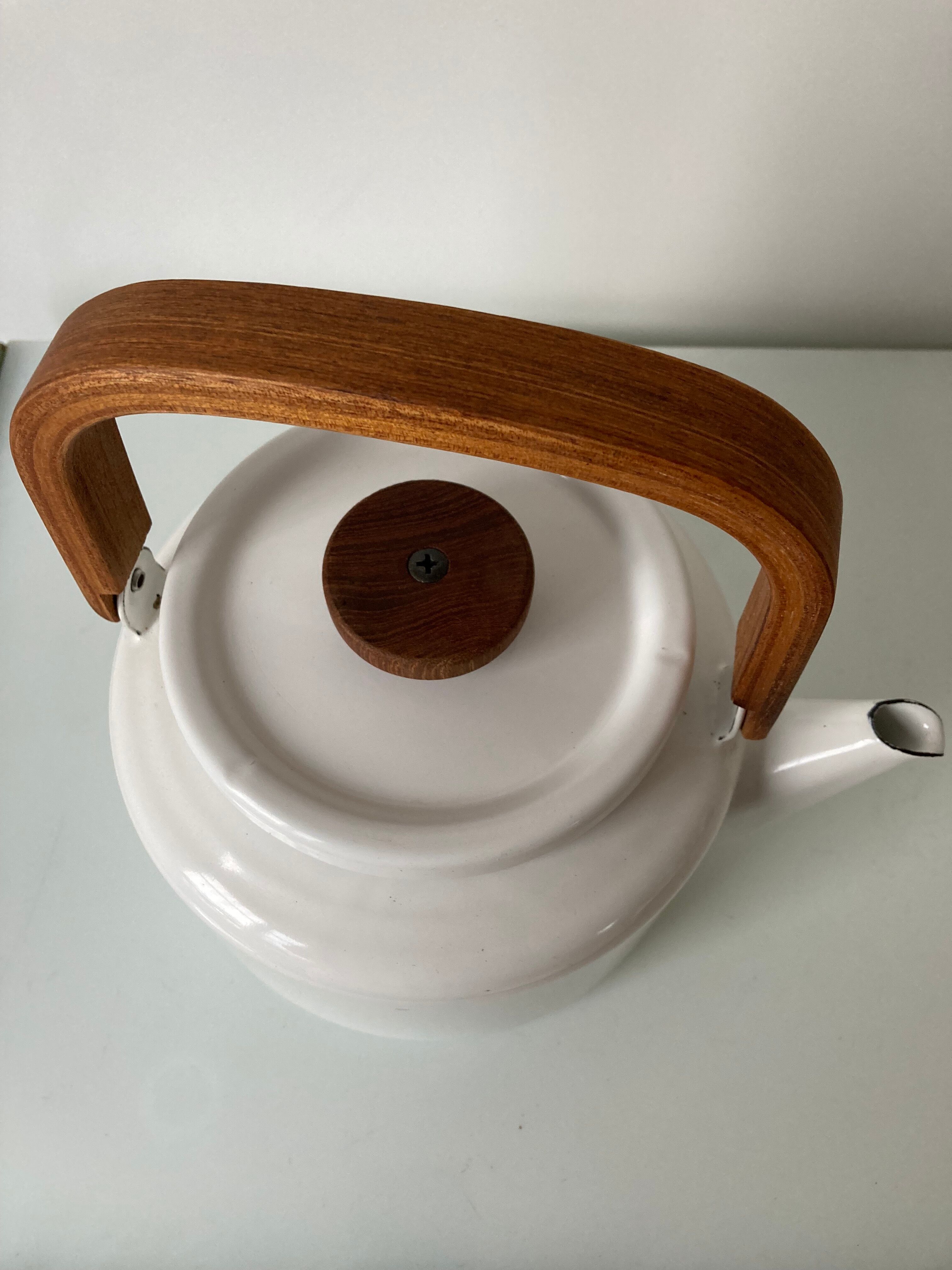 Scandinavian enamelled kettle