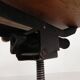 Oak office chair with adjustable spring system and height adjustment, 1950s.