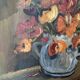 Acrylic painting on cardboard still life bohemian countryside decoration