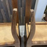 Pair of oak bedside tables with drawer and niche from the 1950s.