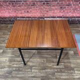 Mahogany veneer dining table by Marcel Gascoin 1960 for Alveole