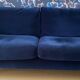 SITS Nova 3-seater canapé in Dedar blue velvet – very good condition.