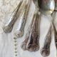 10 Vintage Rocaille Style Metal Soup Spoons