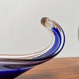 Vintage vase and bowl in art glass from Bayel, France, 1970s, set of 2.