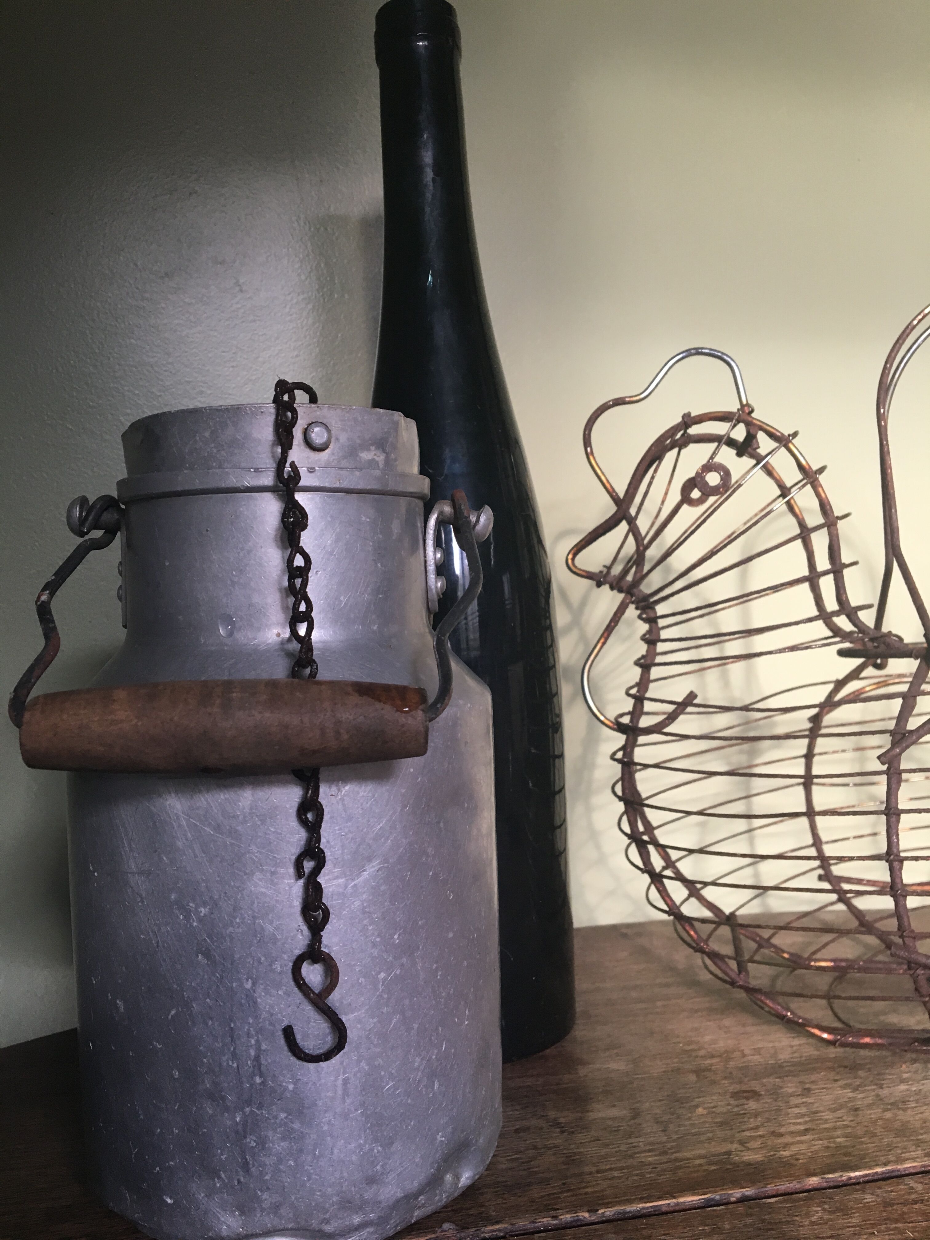20 cm high zinc milk pot