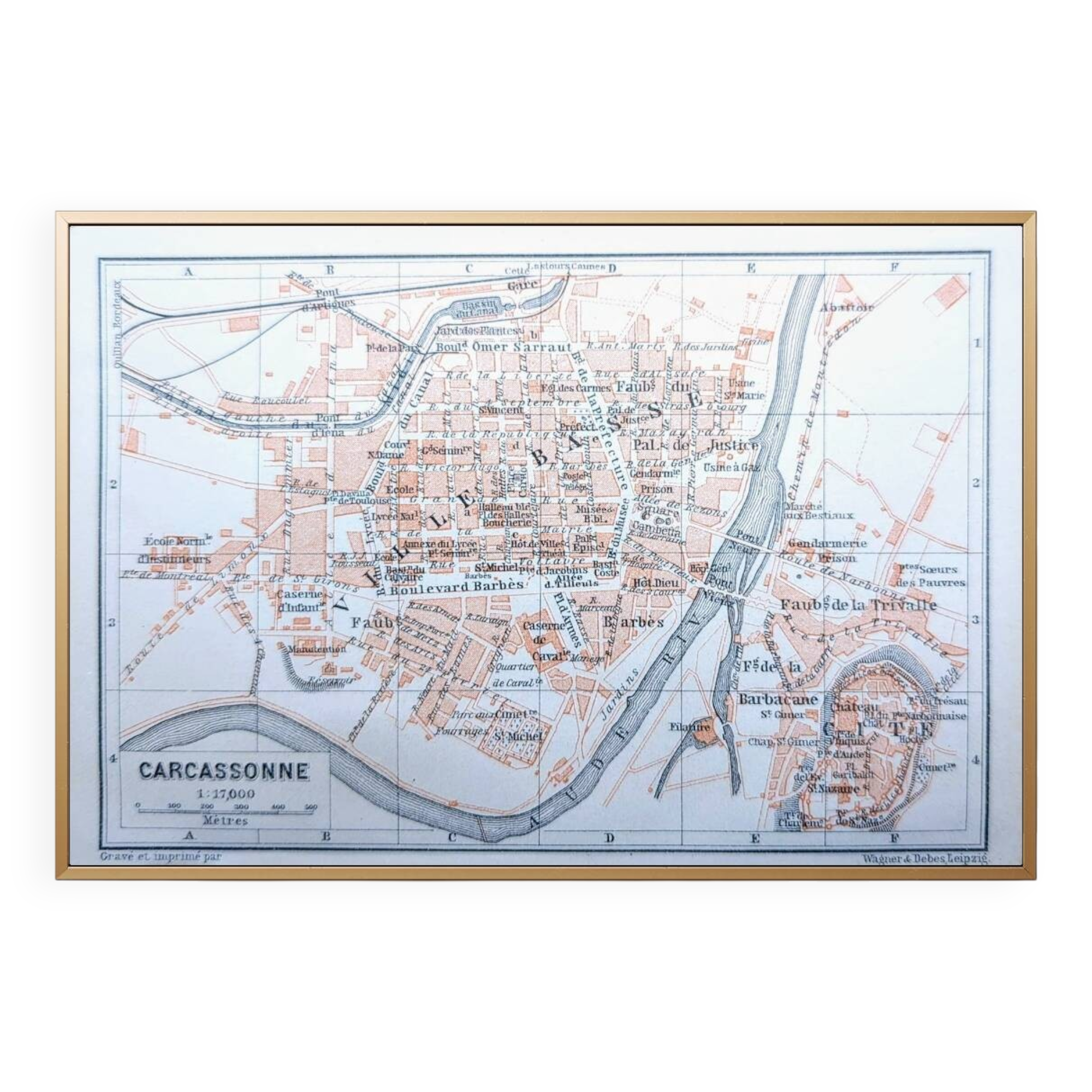 Imprimée en 1906, Carcassonne, Aude, France