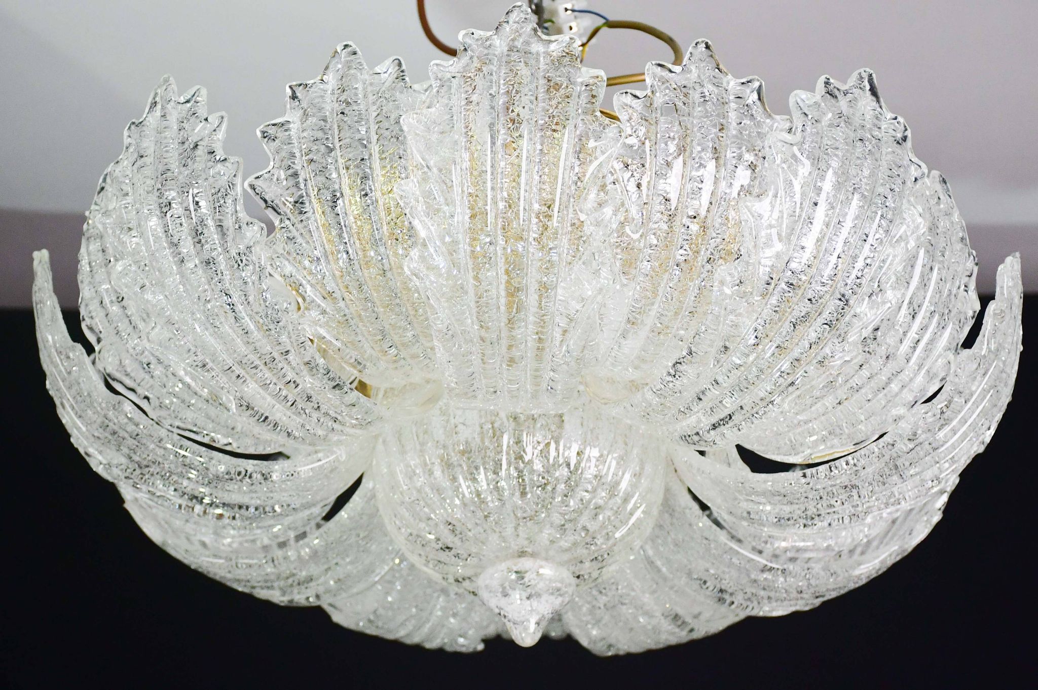 Garda, luxury Italian Murano glass ceiling light or flush mount, 1980s