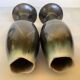 Pair of flamed ceramic vases Thulin Made in Belgium