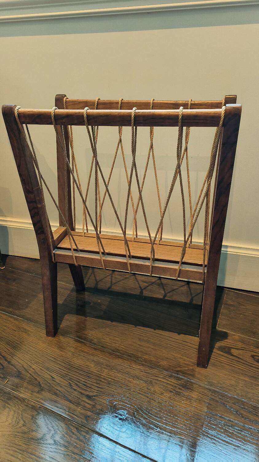 Vintage Scandinavian magazine rack