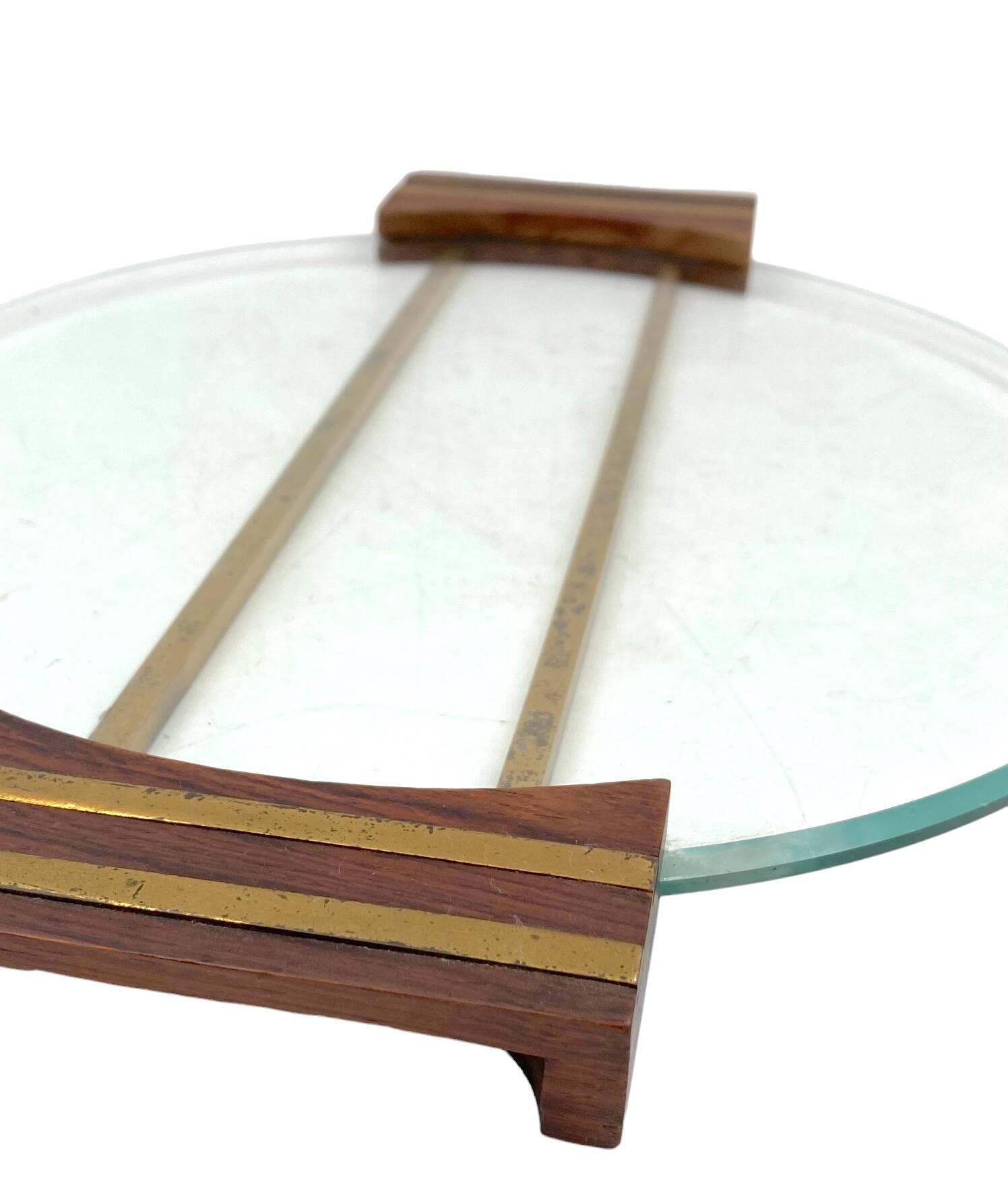 Art deco glass tray, France 1930s