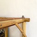 Wall-mounted coat rack with mirror and umbrella stand, 1950s-60s