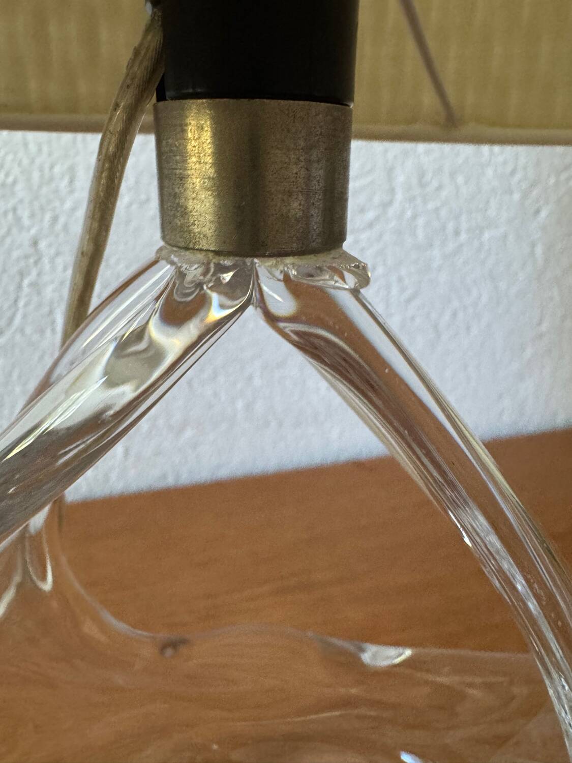 Lampe vide poche cristal années 60