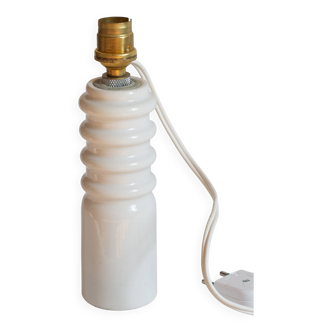 Petit pied de lampe en céramique, travail artisanal