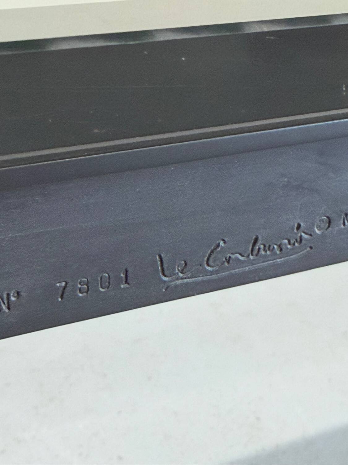 XXL coffee table LC10 design by Le Corbusier for Cassina, 1980s, glass.