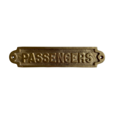 Plaque en laiton doré "Passengers"