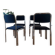 Lot de 4 chaises en acier chromé
