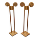 2 golden metal candlesticks