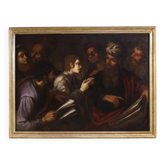 Great 17th century Italian painting, Christ among the Doctors in the Temple