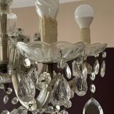 Lustre ancien pampilles  5 branches murano
