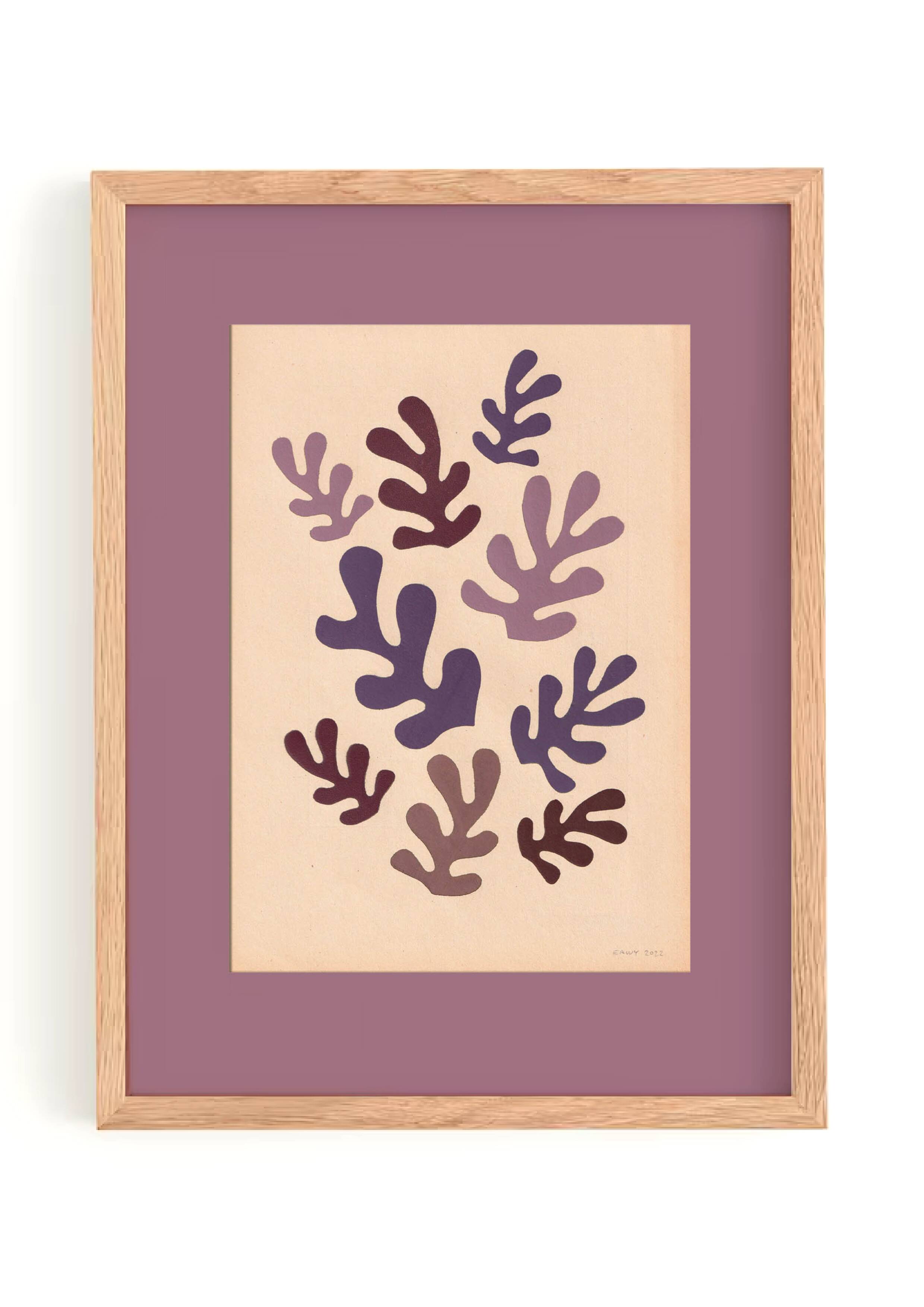 Collage on old paper inspired by Matisse