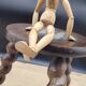 Tripod stool with turned legs