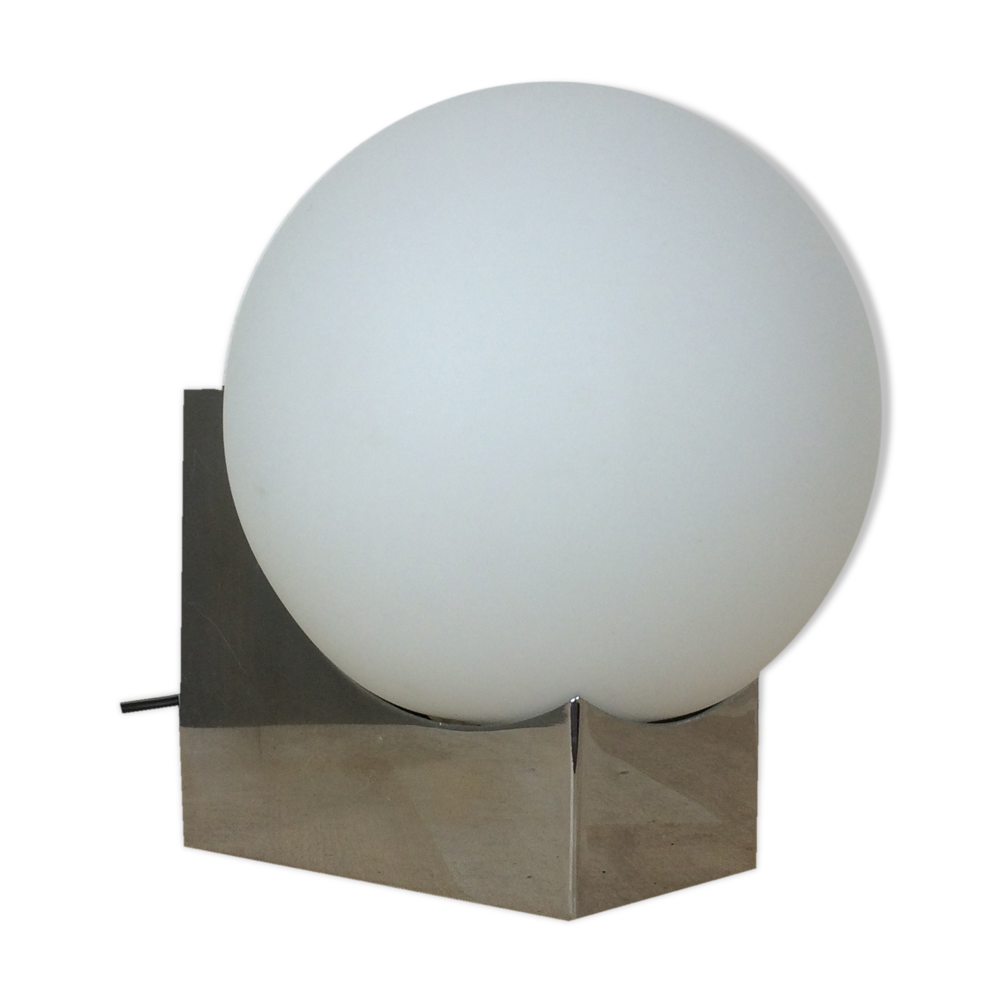 1970 chrome and opaline ball
