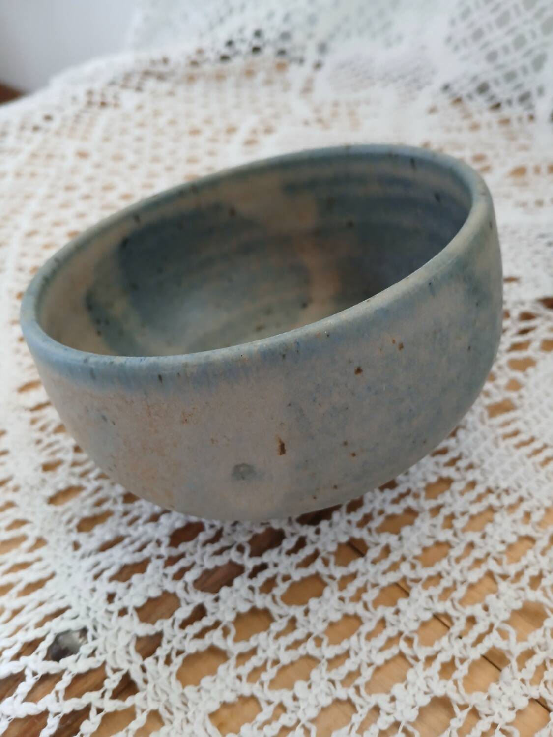 5 antique stoneware bowls