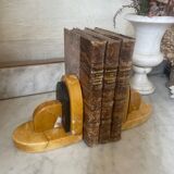 Pair of Art Deco marble bookends