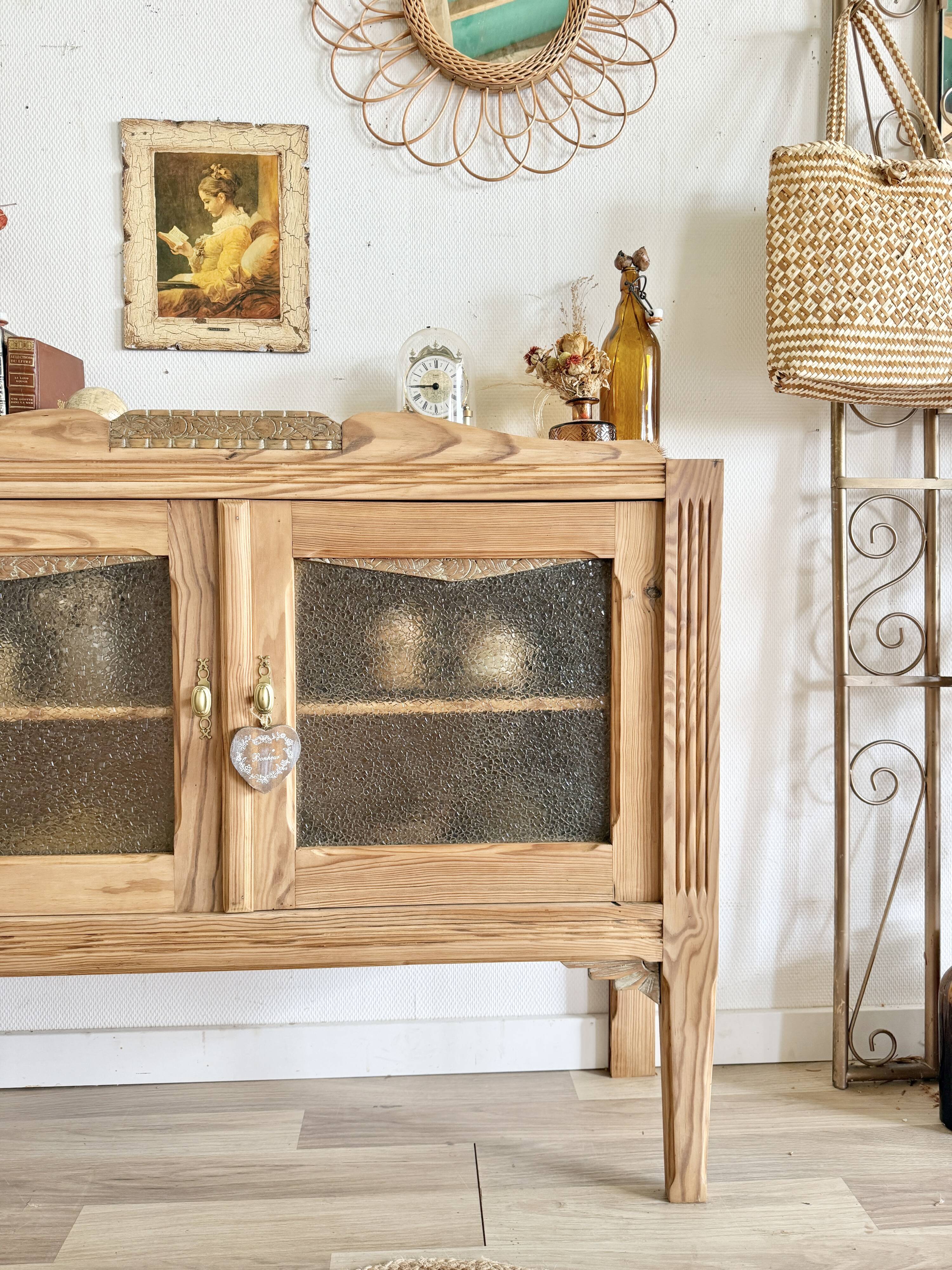 Console vitrée art déco