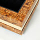 Table bar or planter marquetry of brass olive wood by Sandro Petti 1970