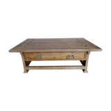 Wooden coffee table with drawer