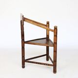 Traditional Swedish carved chair "Monkstol"