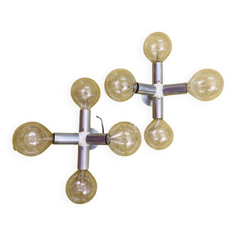 Pair of wall lights by Trix & Robert Haussmann for Swiss Lamps Int., Switzerland, 1960s