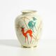 40s porcelain vase with handpainted wildlife motifs from PMR Bavaria Jaeger