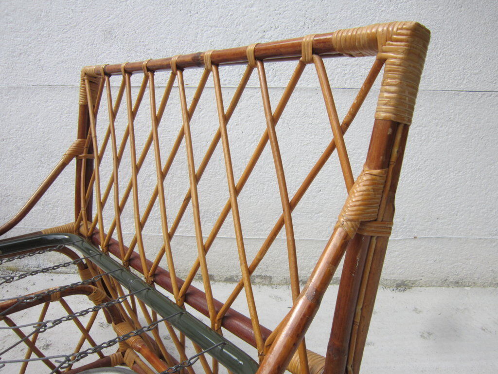 Bed with drawer rattan bed