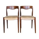 Pair of teak chairs