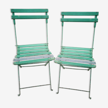 Paire de chaises pliantes de jardin