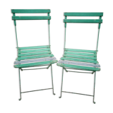 Pair of folding garden chairs