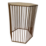 Gold striped side table